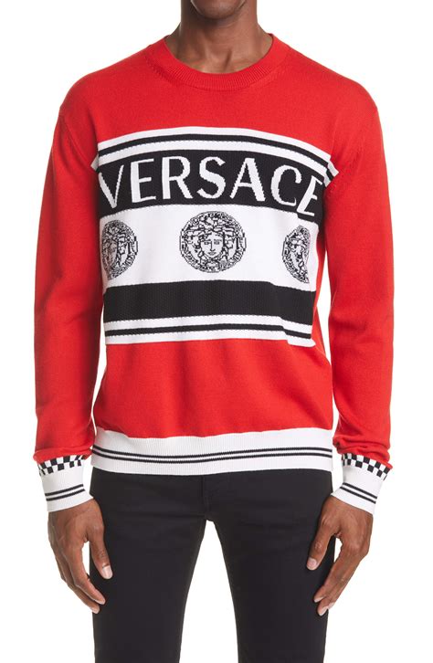 versace striped sweater|Versace sweater for men.